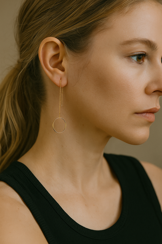Becca – Circle Threader Earrings