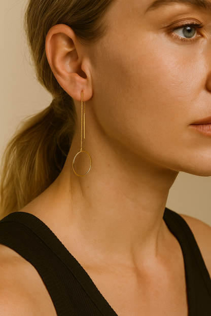 Becca – Circle Threader Earrings
