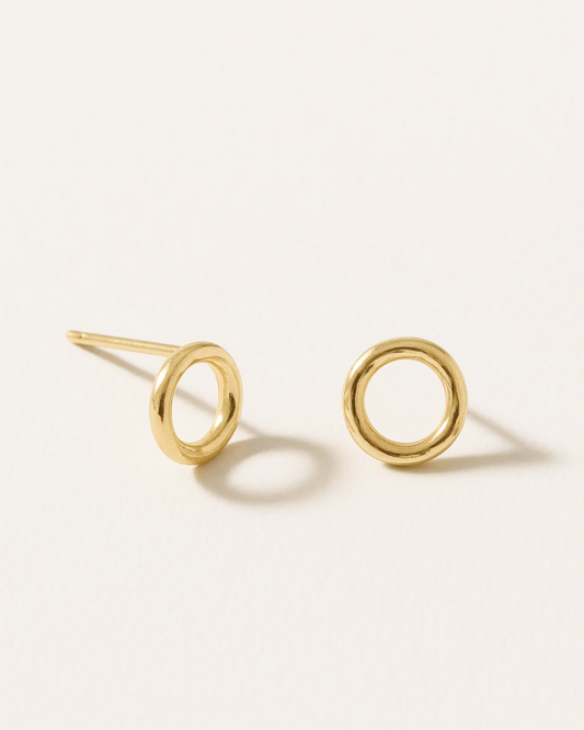 Anna – Textured Circle Earrings