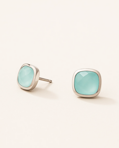 Arianna – Cushion Gem Studs