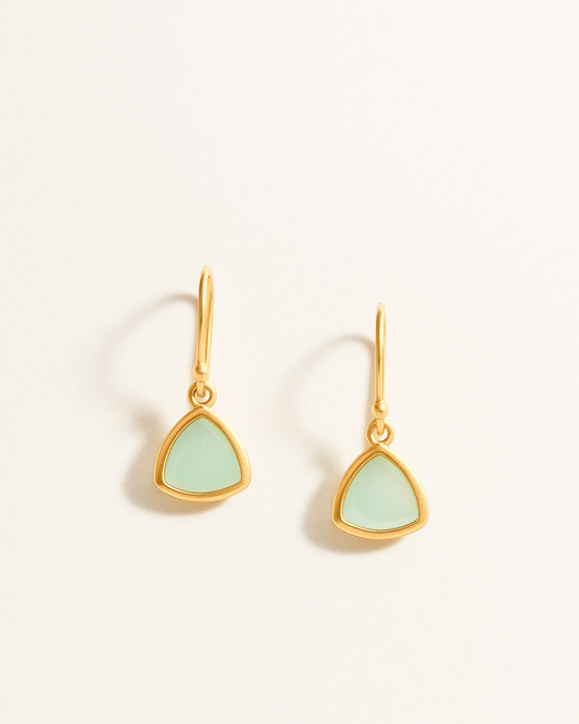 Athena – Triangle Gem Earrings