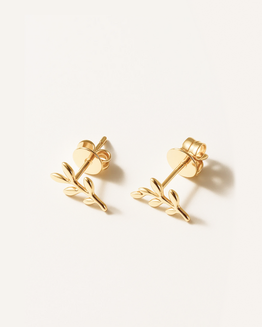 Avery – Golden Leaf Whisper Earrings