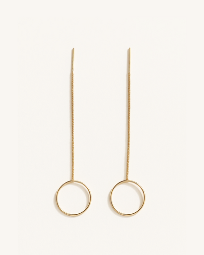 Becca – Circle Threader Earrings