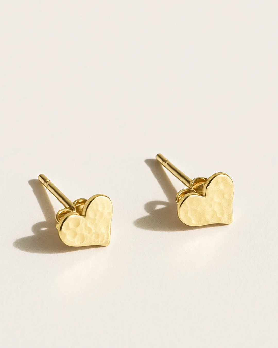 Caroline – Hammered Heart Earrings