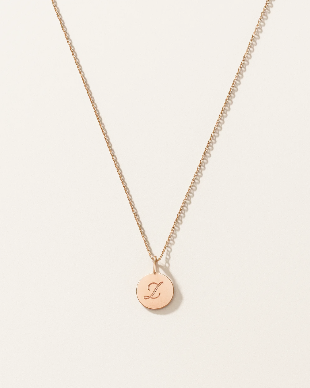 Laura – Delicate Engraved Coin Necklace