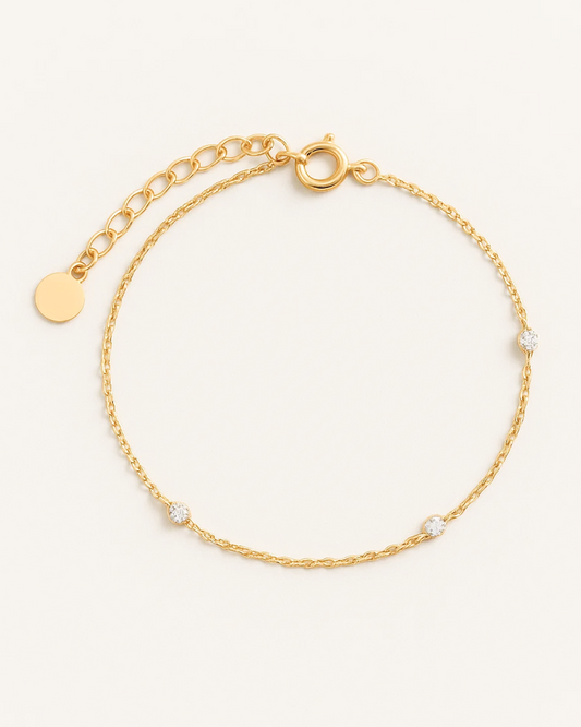 Mila – Delicate Gemstone Chain Bracelet