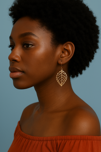 Astrid – Leaf Dangle Earrings