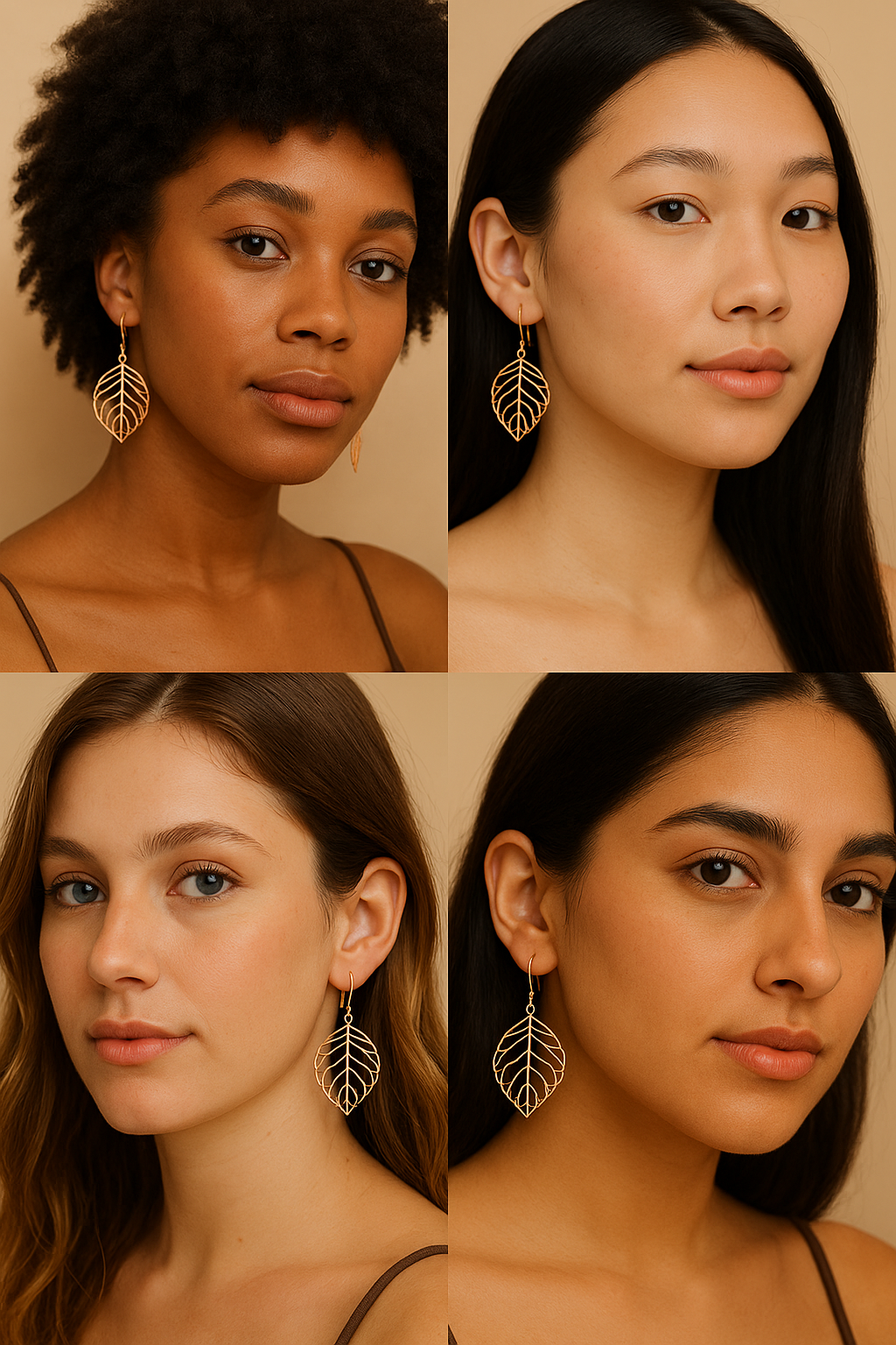 Astrid – Leaf Dangle Earrings