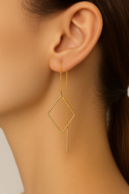 Cathrine – Diamond Threader Earrings
