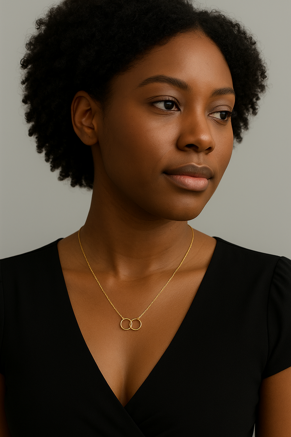 Mary – Elegant Interlocking Circles Necklace